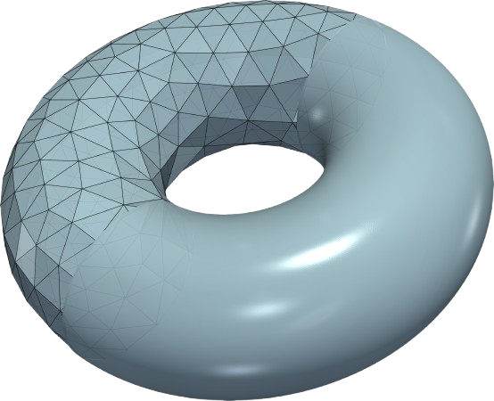 Triangulated surface mesh of a torus